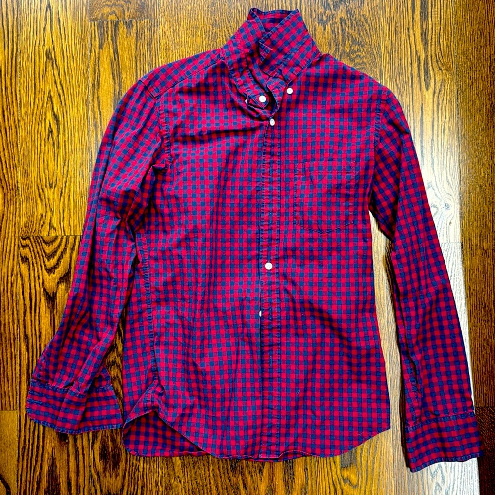 J. Crew Slim Fit Men’s Gingham Dress Shirt in Small